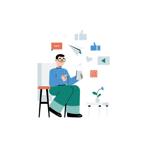 Creative Social Media Illustrations Illustrations