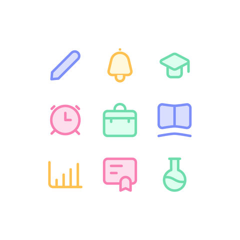 Education System Icons Icons