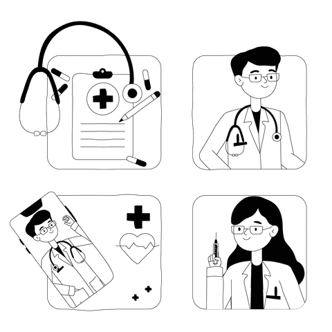 Medical and Healthcare Illustrations Illustrations