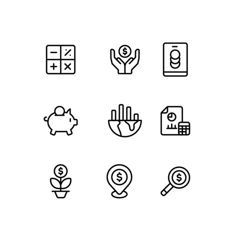 Accounting and Finance Icons Icons