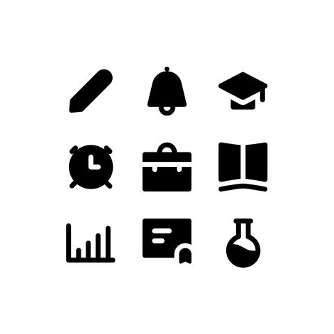 Education System Icons Animated Icons