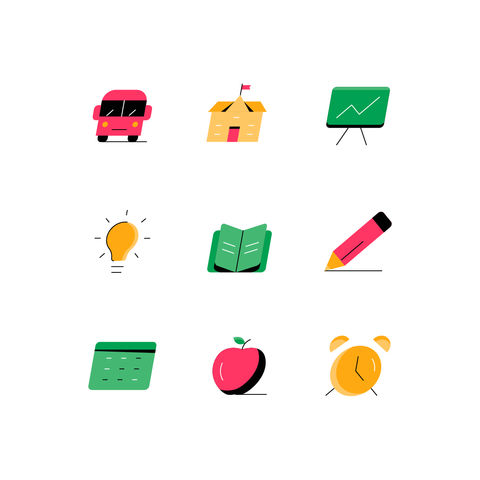 Education Icon Collection Icons