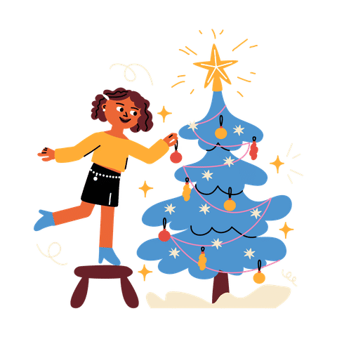 Christmas-Themed Illustrations Animated Illustrations