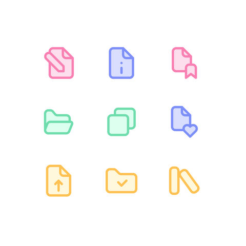 File and Folder System Icons Icons