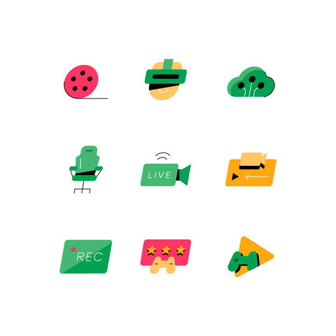 Social Live Stream Icons Icons