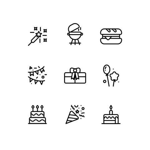 Party and Celebration Icons Icons