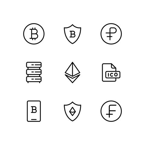 Blockchain Icon Pack Icons