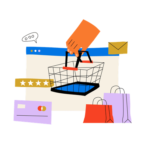 Shopping & Online Markets Illustrations Illustrations
