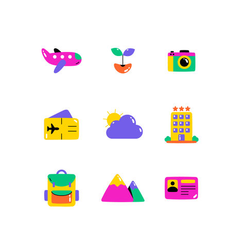 Travel And Tourism Icon Set Icons