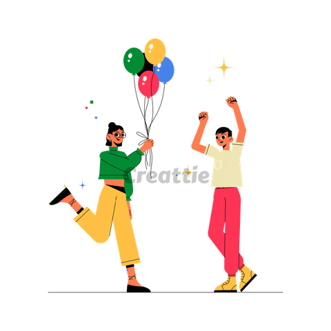 Download Partygoers animation in Lottie JSON