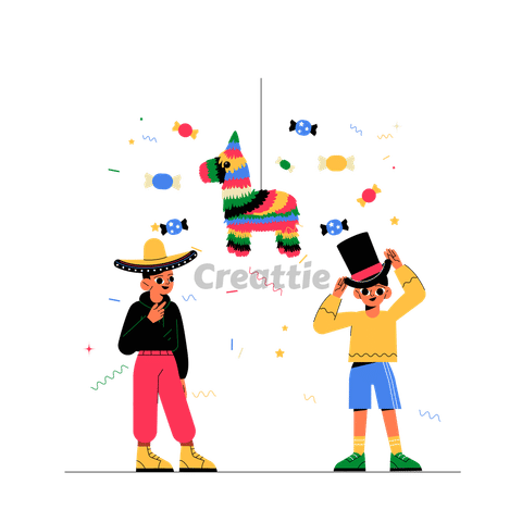 Download Celebrating Posada animation in Lottie JSON