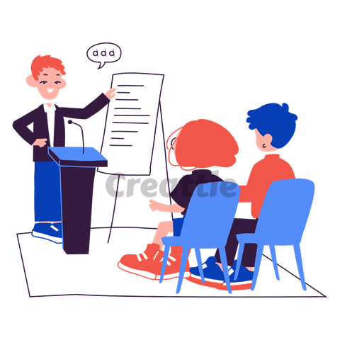 Download Public Speaking animation in Lottie JSON