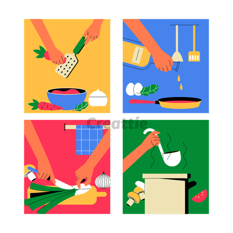 Download Preparing Food animation in Lottie JSON