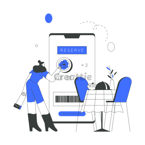 Download Table Reservation Illustration in SVG & PNG