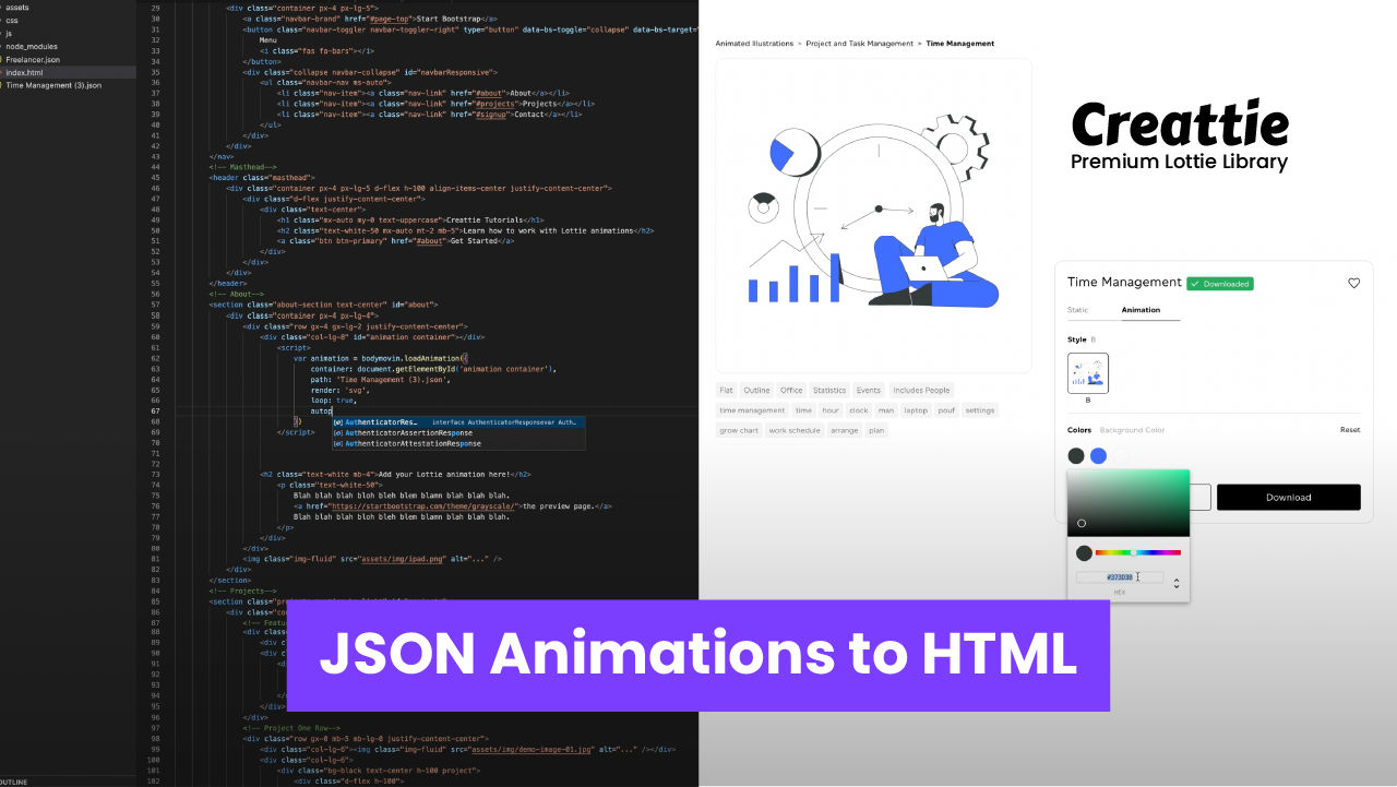 How to Add JSON Animations to HTML