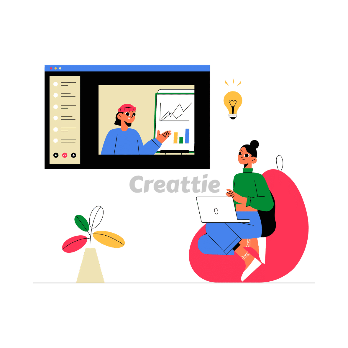 Download Online Business Meeting animation in Lottie JSON