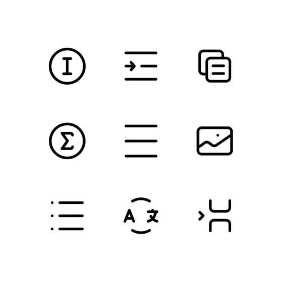 Content System Icons Icons
