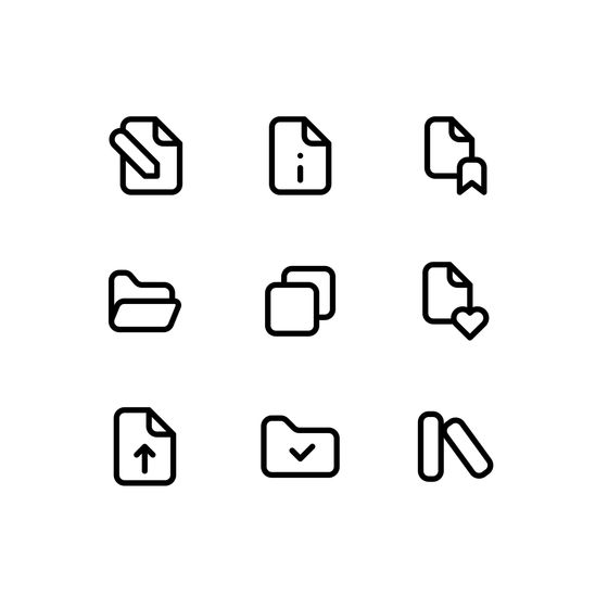 File and Folder System Icons Icons