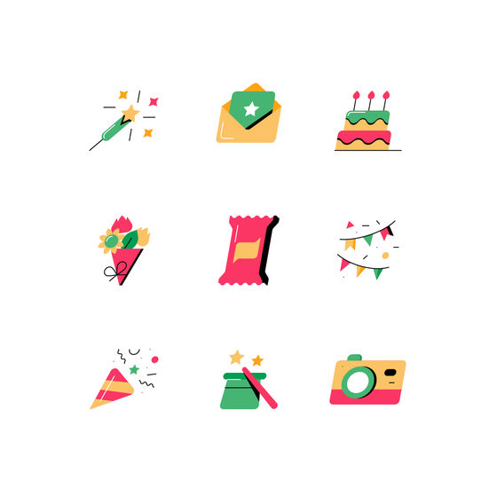 Party and Celebration Icons Icons