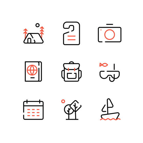 Travel And Tourism Icon Set Animated Icons