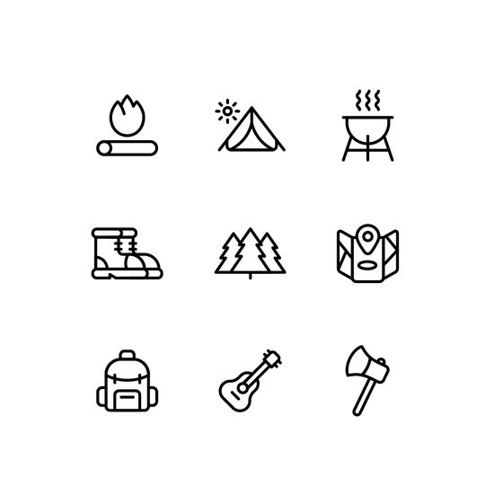 Camping Icons Icons