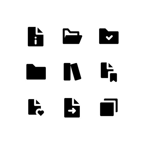 File and Folder System Icons Animated Icons