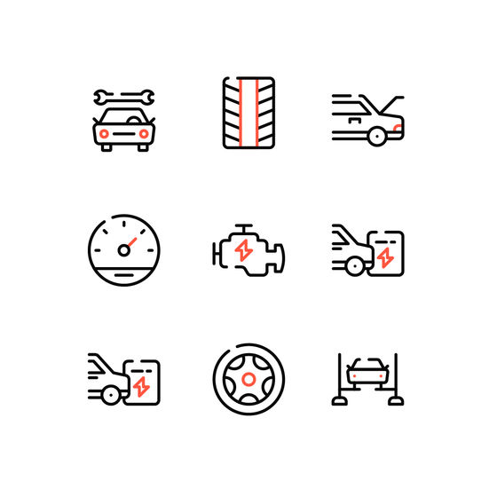 Car Service and Maintenance Icons Icons