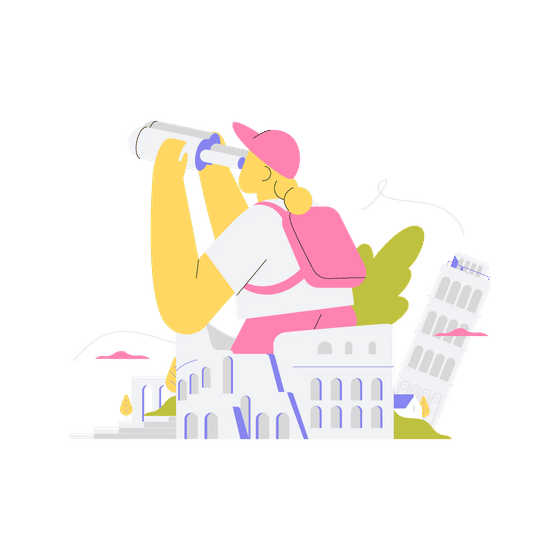 Exploring Italy Animated Illustrations