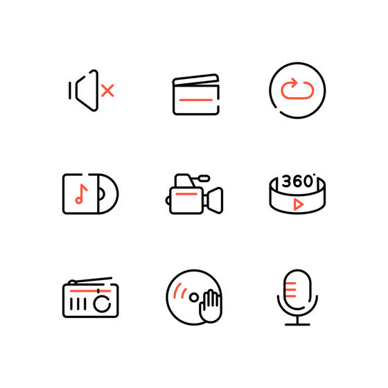 Audio And Video Icons Icons