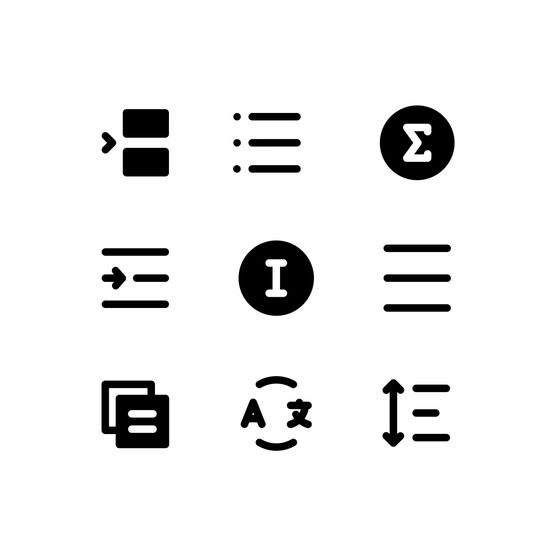 Content System Icons Icons