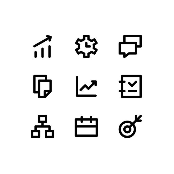 Business System Icons Animated Icons