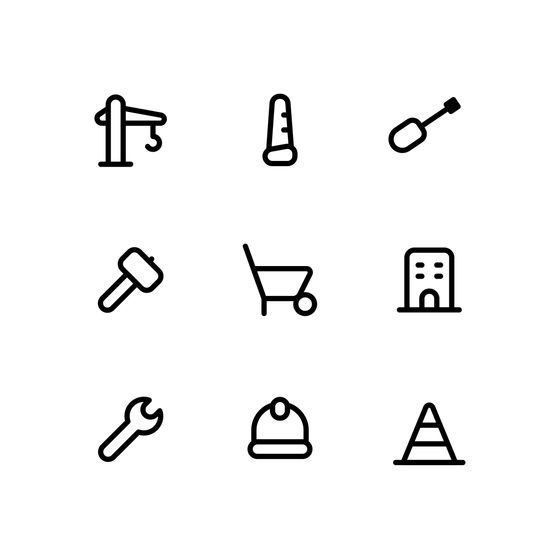 Construction System Icons Animated Icons