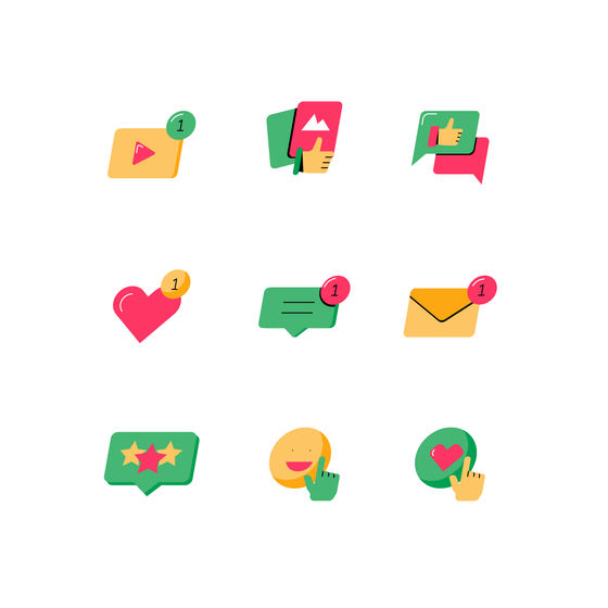 Social Media Interactions Icons Icons