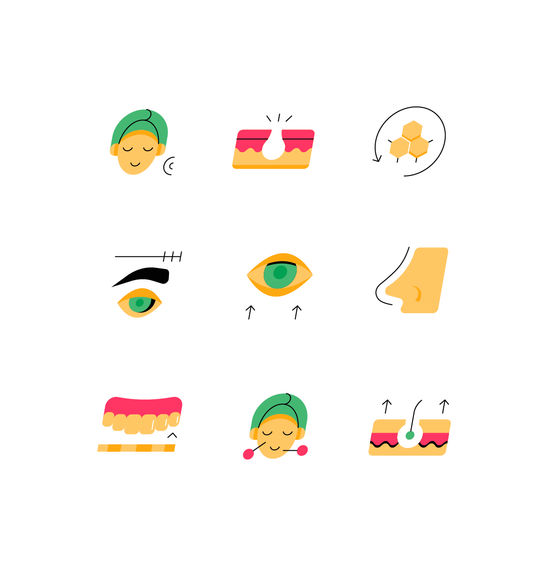 Aesthetic Treatment Icons Icons