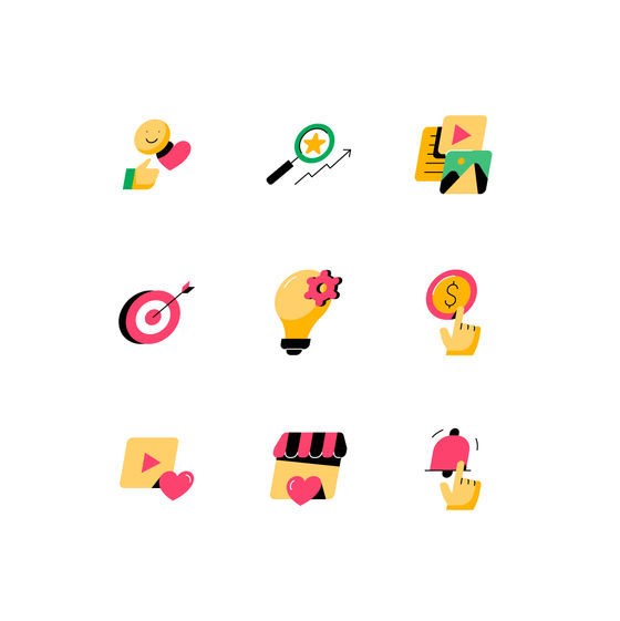 Social Media Marketing Icons Icons