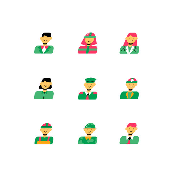Jobs and Professions Icons Icons