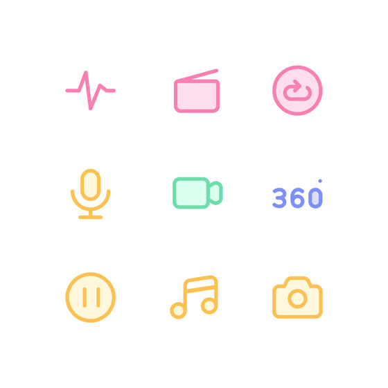 Audio And Video System Icons Animated Icons