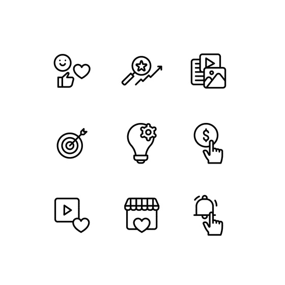 Social Media Marketing Icons Icons