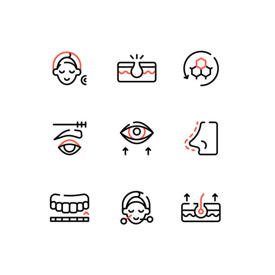 Aesthetic Treatment Icons Icons