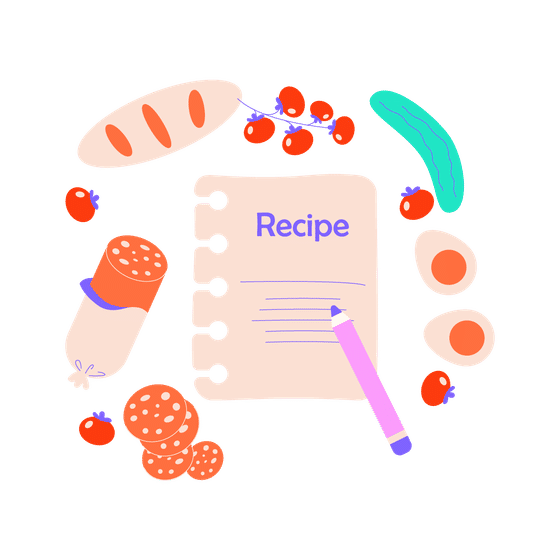 Gourmet Food and Restaurant Illustrations Illustrations