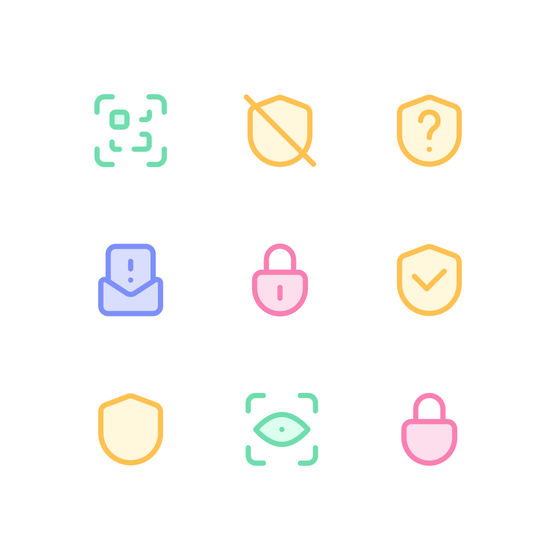Cyber Security System Icons Icons