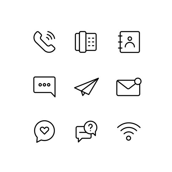 Communication Icon Set Icons