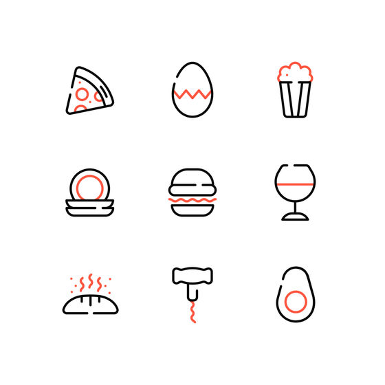 Food and Drinks Icons Icons