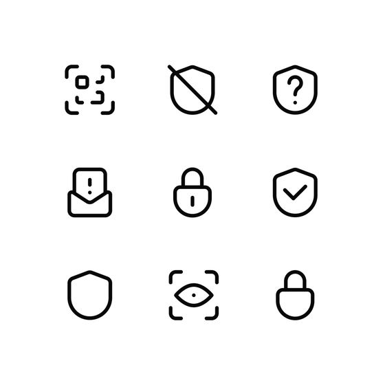 Cyber Security System Icons Icons