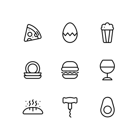 Food and Drinks Icons Icons