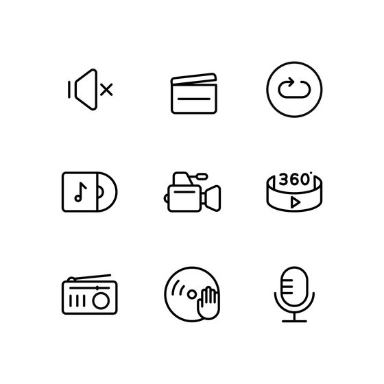 Audio And Video Icons Animated Icons
