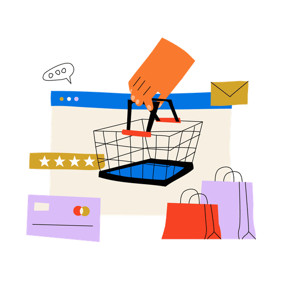 Shopping & Online Markets Illustrations Animated Illustrations