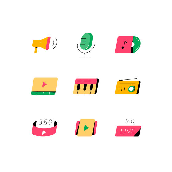 Audio And Video Icons Icons