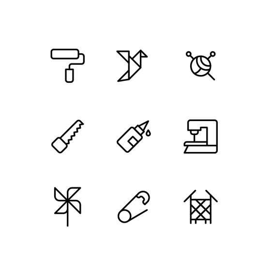 DIY and Crafts Icons Icons