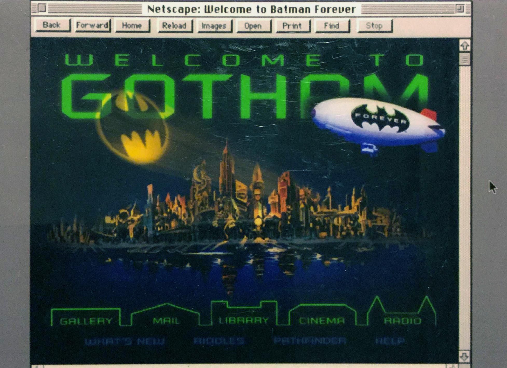 first animated GIF appeared on the Batman Forever